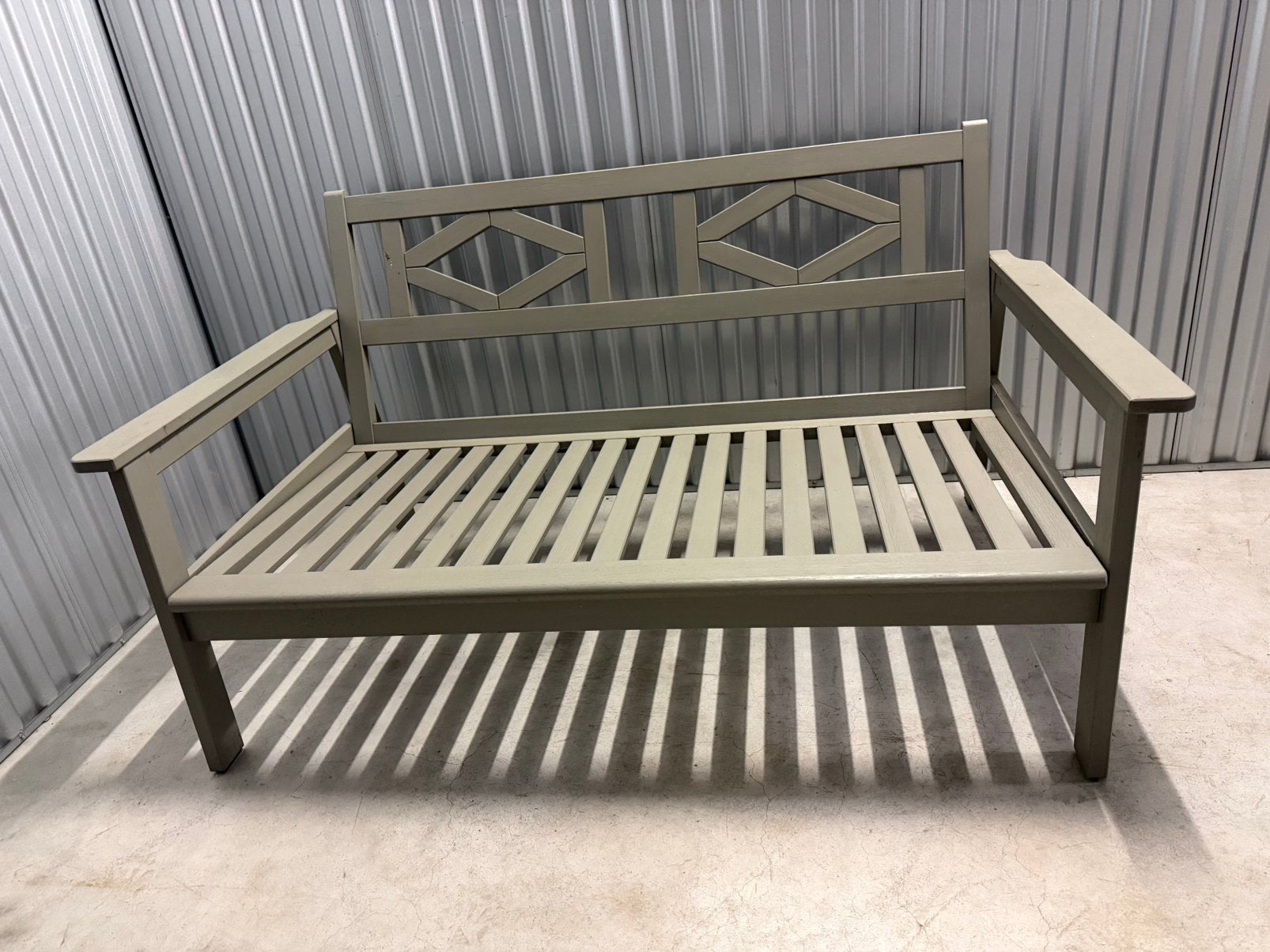 Ikea Bondholmen bank grijs, Tuin en Terras, Ophalen, Zo goed als nieuw, Hout
