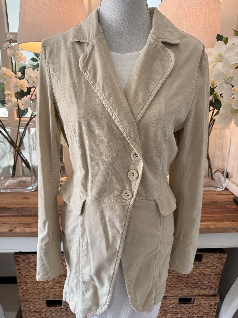 Licht-Beige, fluwelen3/4 zomerjas Josephine & Co, 36/S, Kleding | Dames, Verzenden, Nieuw, Maat 36 (S), Beige
