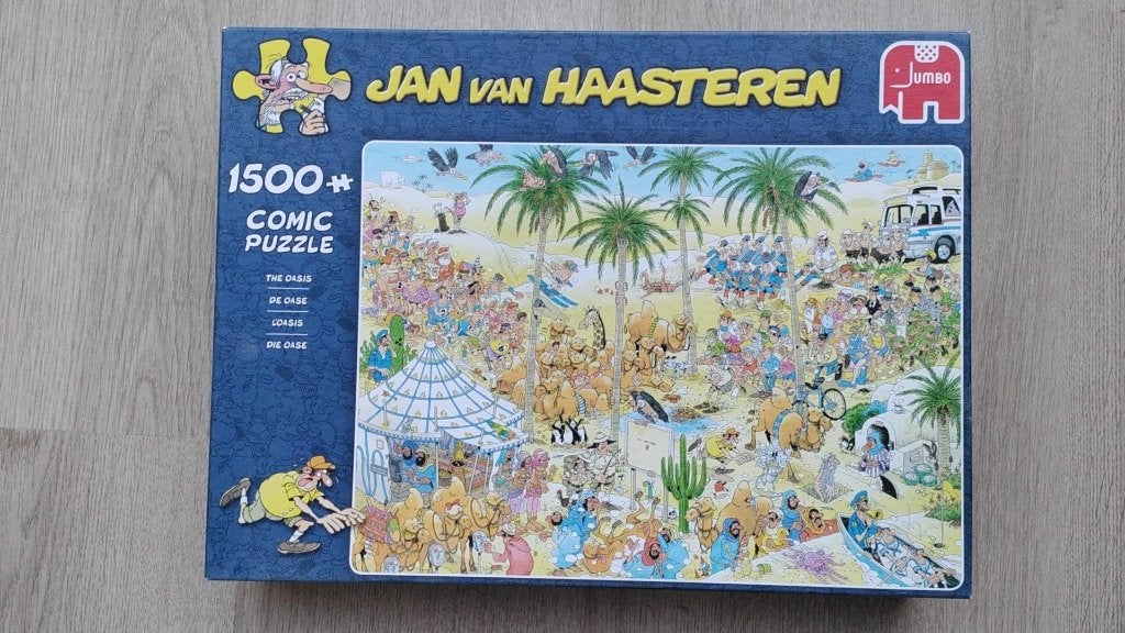 Jan van Haasteren legpuzzel De Oase, Ophalen, 500 t/m 1500 stukjes, Zo goed als nieuw, Legpuzzel
