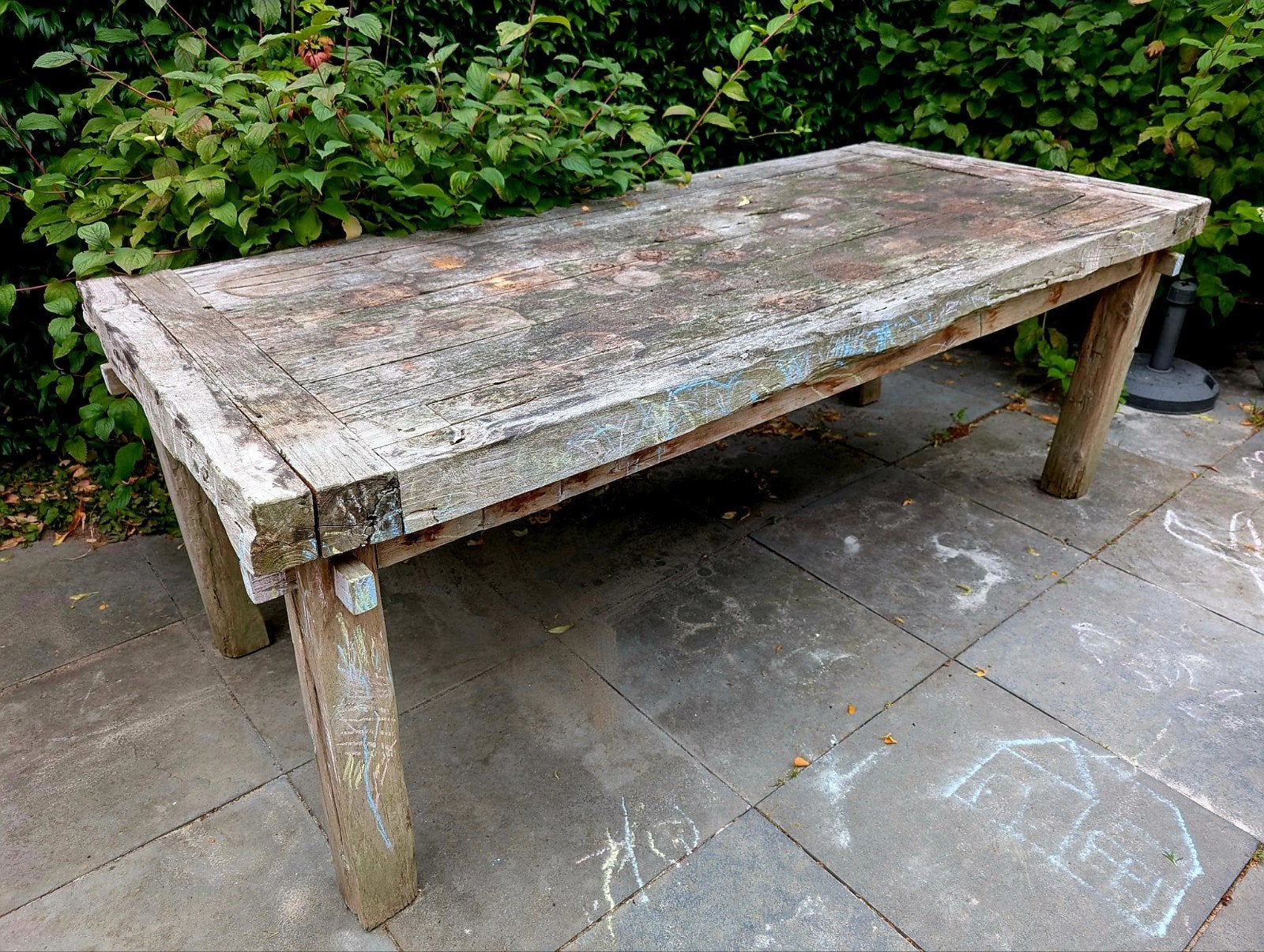 Robuuste houten tuintafel - Gebruikt, Ophalen, Gebruikt, Rechthoekig, Hout