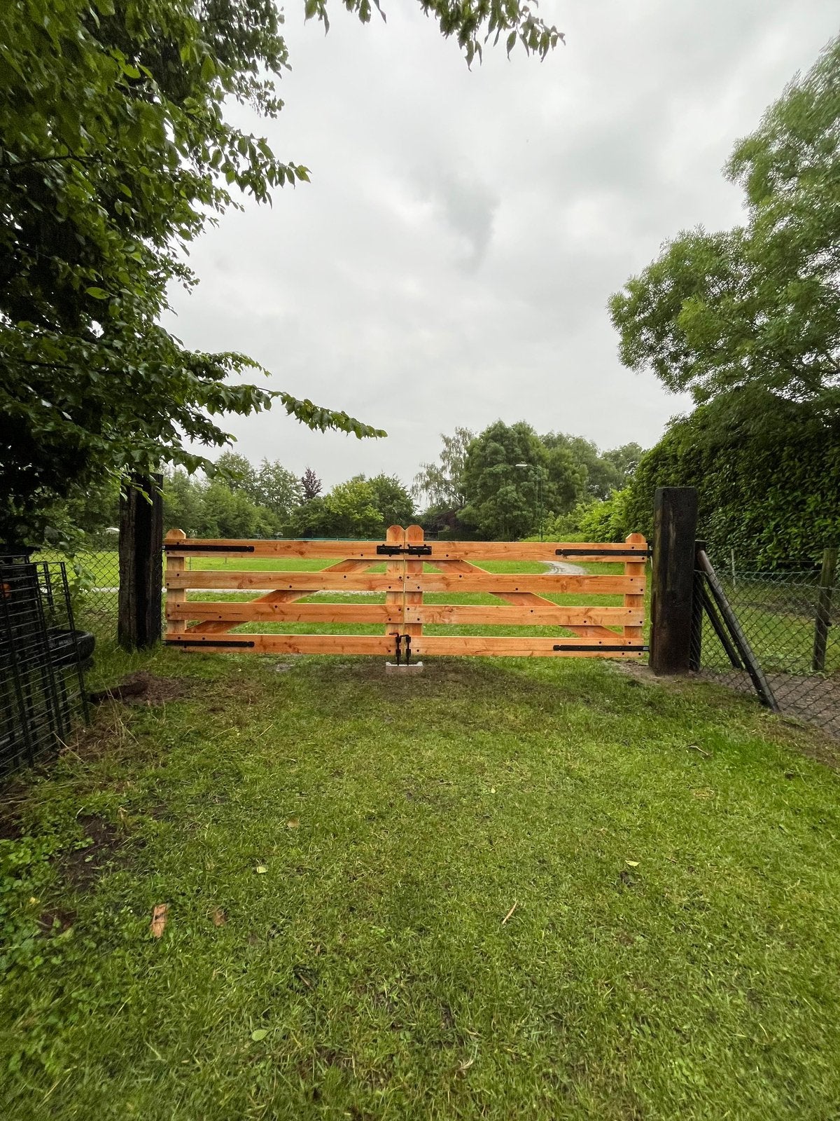 Eiken landhekken, Ophalen, Zo goed als nieuw, 150 tot 200 cm, Hout