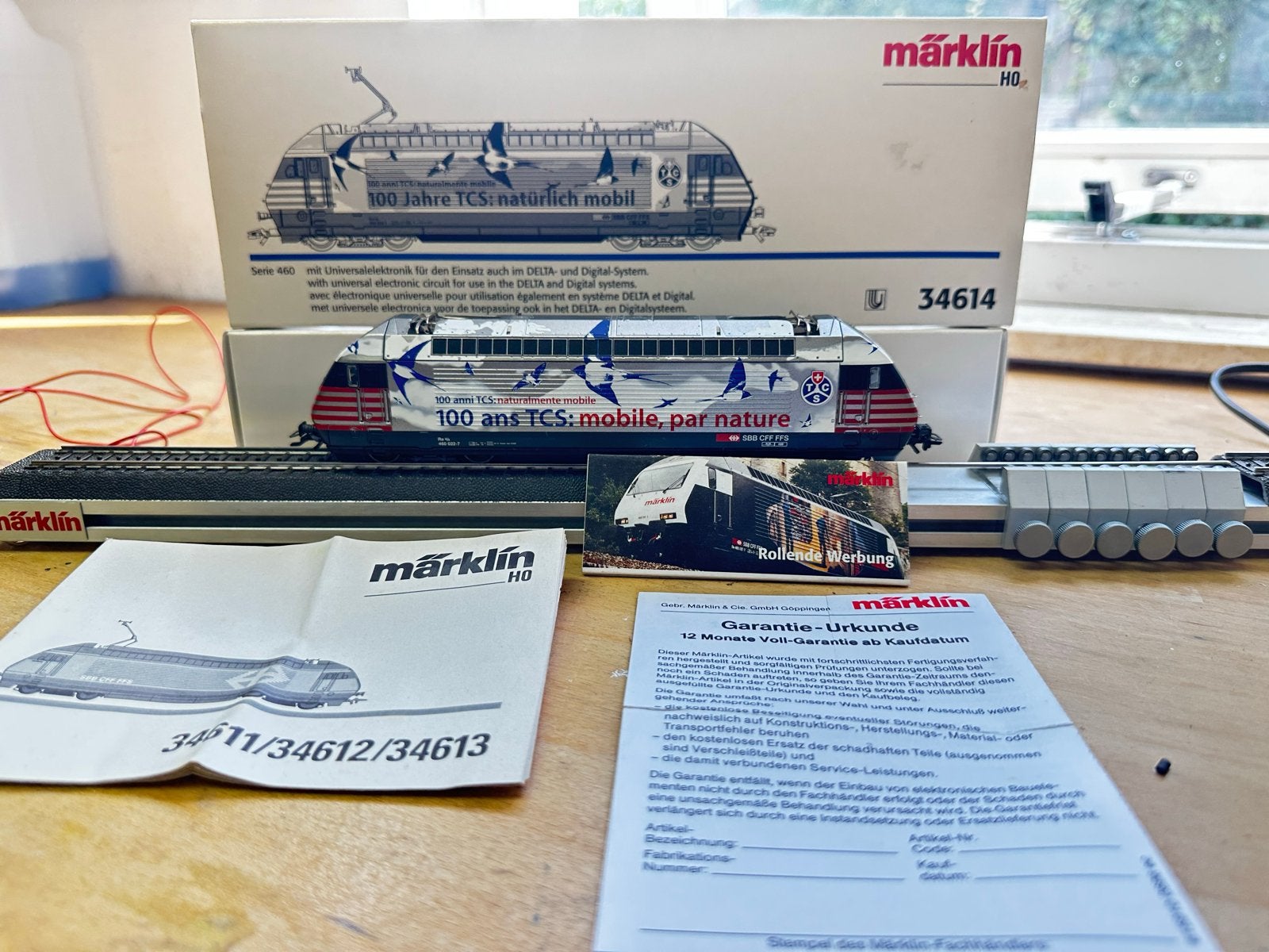 Märklin 34614 H0 E-loc Re 4/4 TCS digitaal OVP, Wisselstroom, Gebruikt, Locomotief, Ophalen of Verzenden
