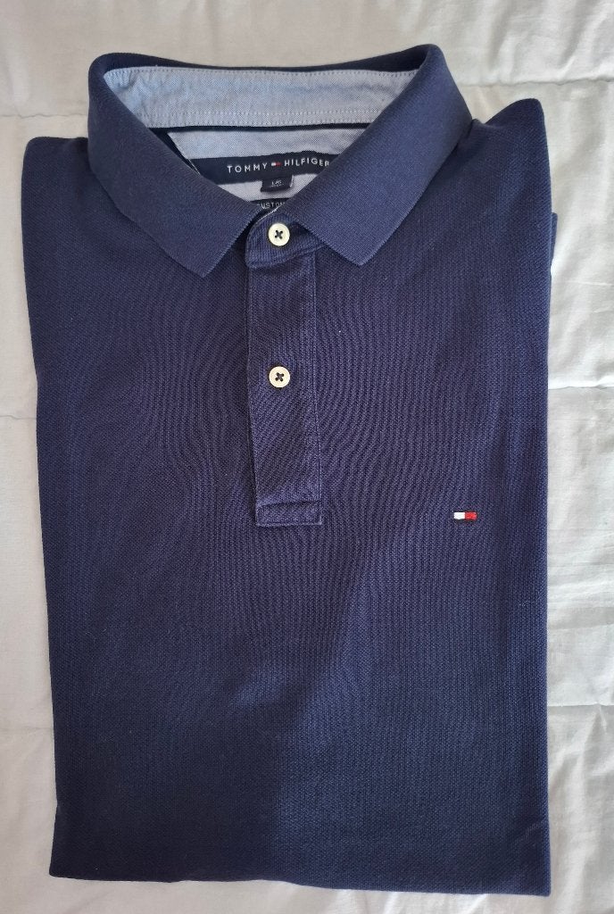 Polo Tommy Hilfiger maat L heren, Kleding | Heren, Polo's, Maat 52/54 (L), Blauw, Tommy Hilfiger, Ophalen of Verzenden