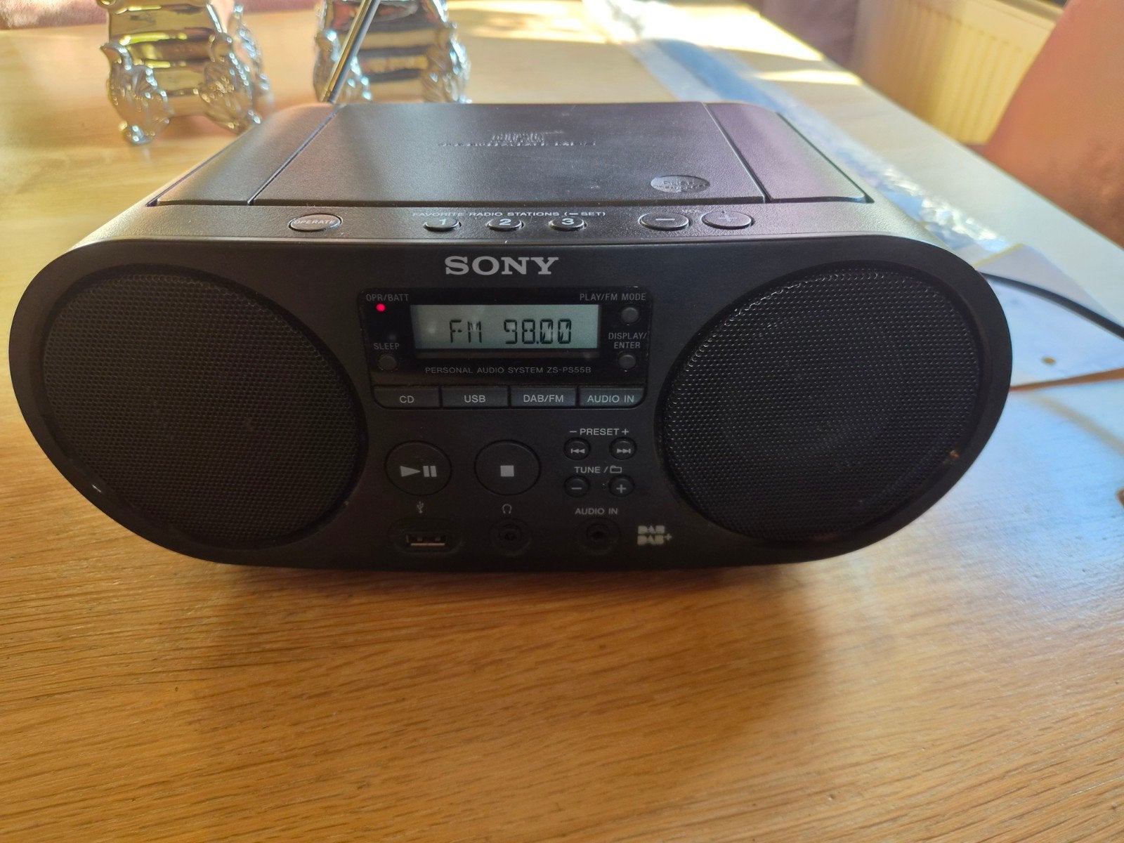 Sony ZS-PS55B CD-speler met DAB/FM radio en USB, Ophalen of Verzenden, Zo goed als nieuw, Radio, Met cd-speler