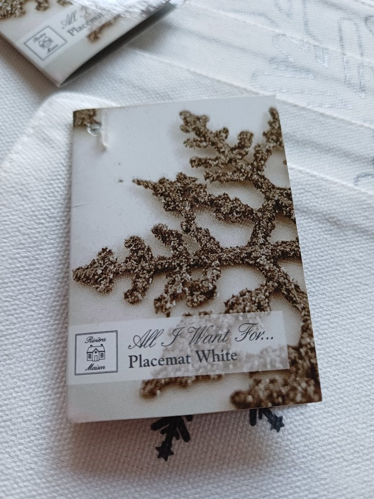 RIVIERA MAISON PLACEMAT 6X NIEUW MET KAARTJE ER NOG AAN, Placemat, Ophalen of Verzenden, Nieuw, Rechthoek