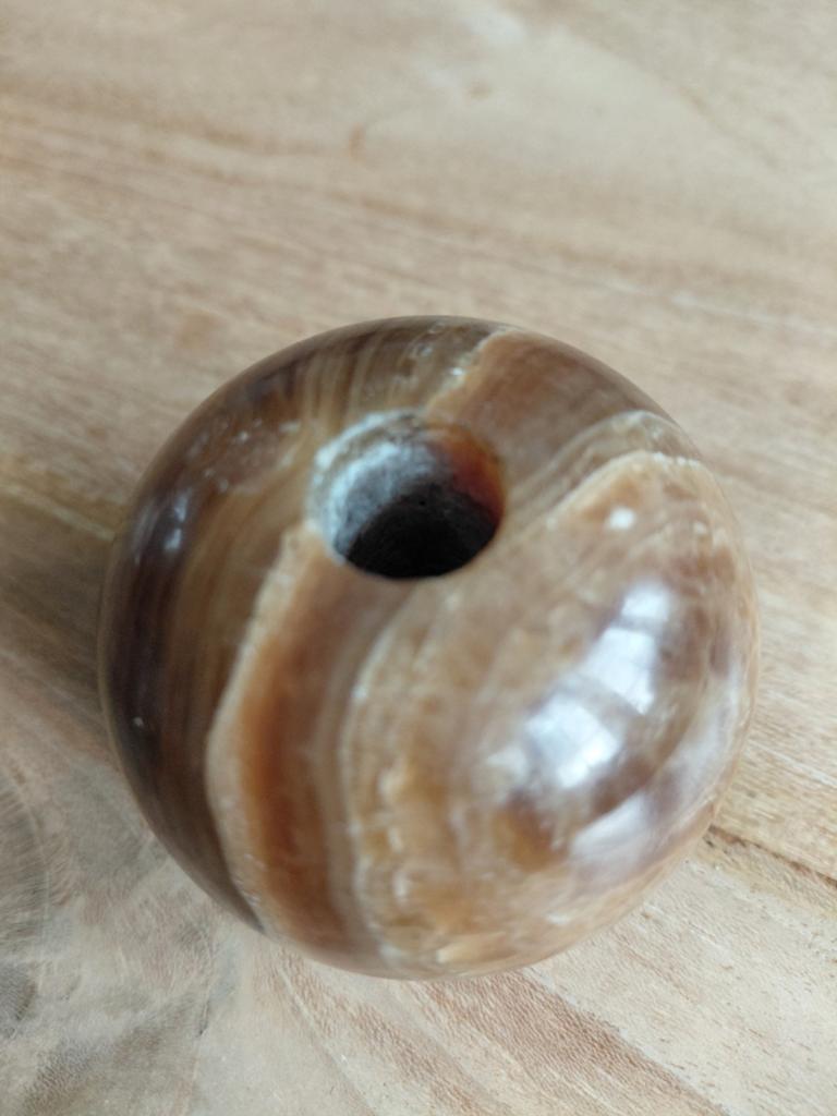 Marmeren bollen met gat van 11 mm Bruin/Beige, Ophalen, Zo goed als nieuw, Modern, Bruin