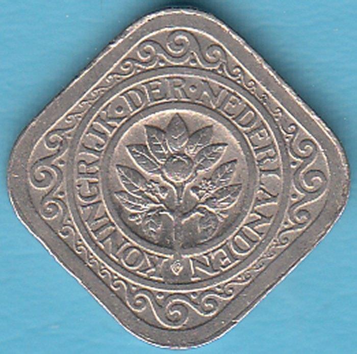 Nederland 5 cent 1936 Wilhelmina, Sch. 922 in munthouder, Ophalen of Verzenden, Koningin Wilhelmina, 5 cent, Losse munt