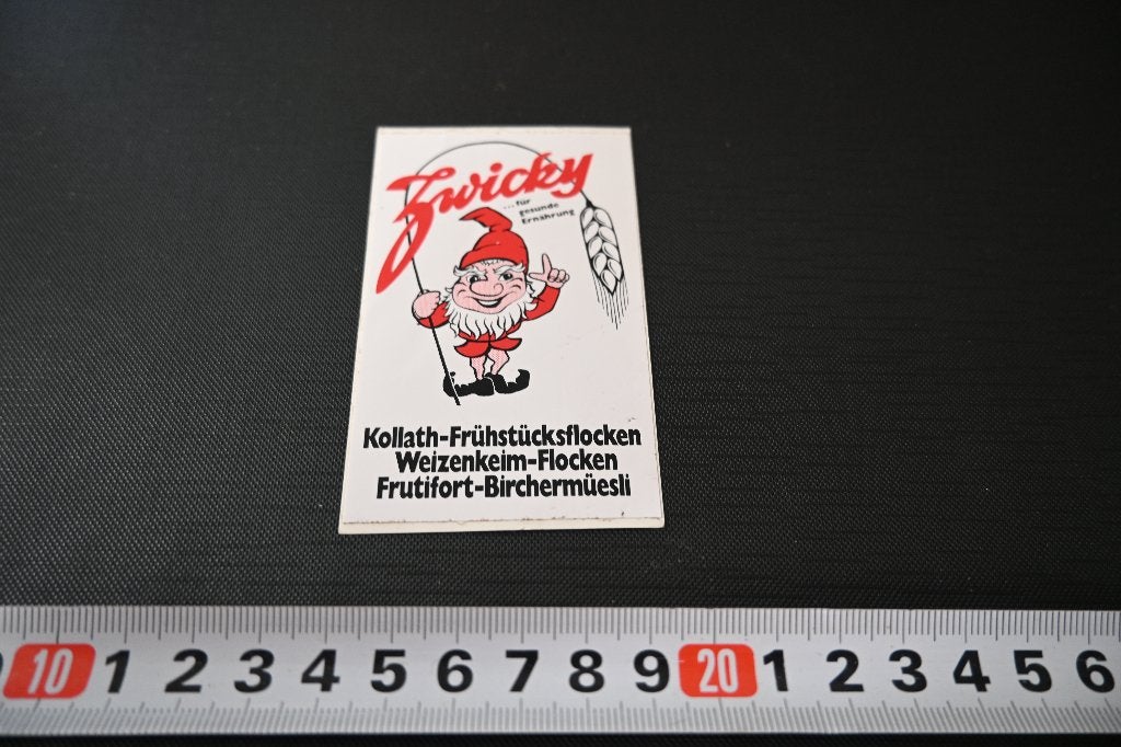 sticker zwicky für gesunde ernährung strip kabouter dwerg, Verzamelen, Ophalen of Verzenden, Zo goed als nieuw