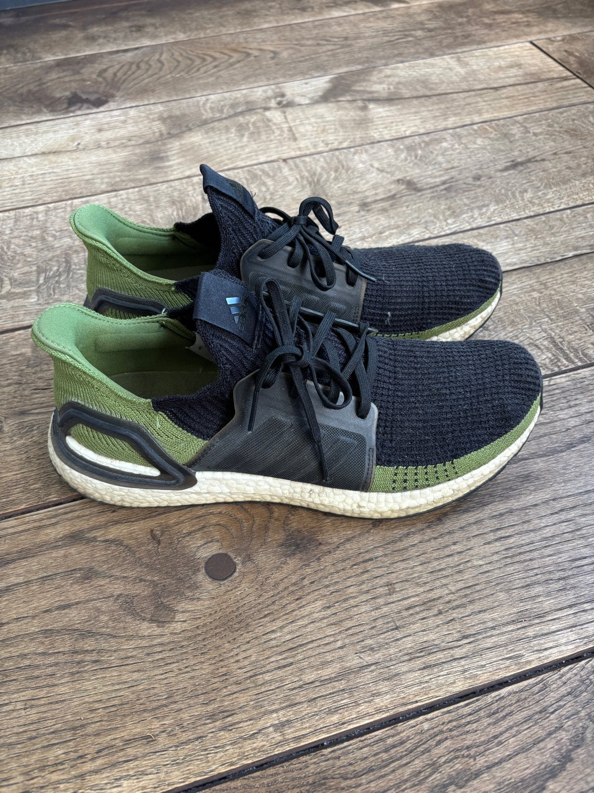 Adidas Ultraboost 19 - Zwart/Groen, Ophalen of Verzenden, Gedragen, Zwart, Sneakers of Gympen