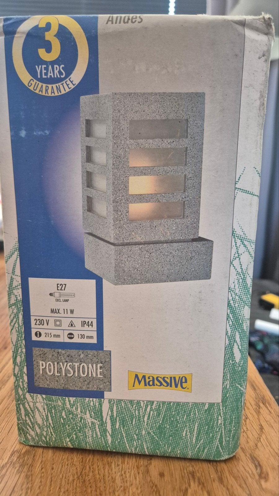 Massive Andes Polystone Buitenlamp 8 stuks, Ophalen, Overige materialen, Minder dan 50 watt, Wandlamp