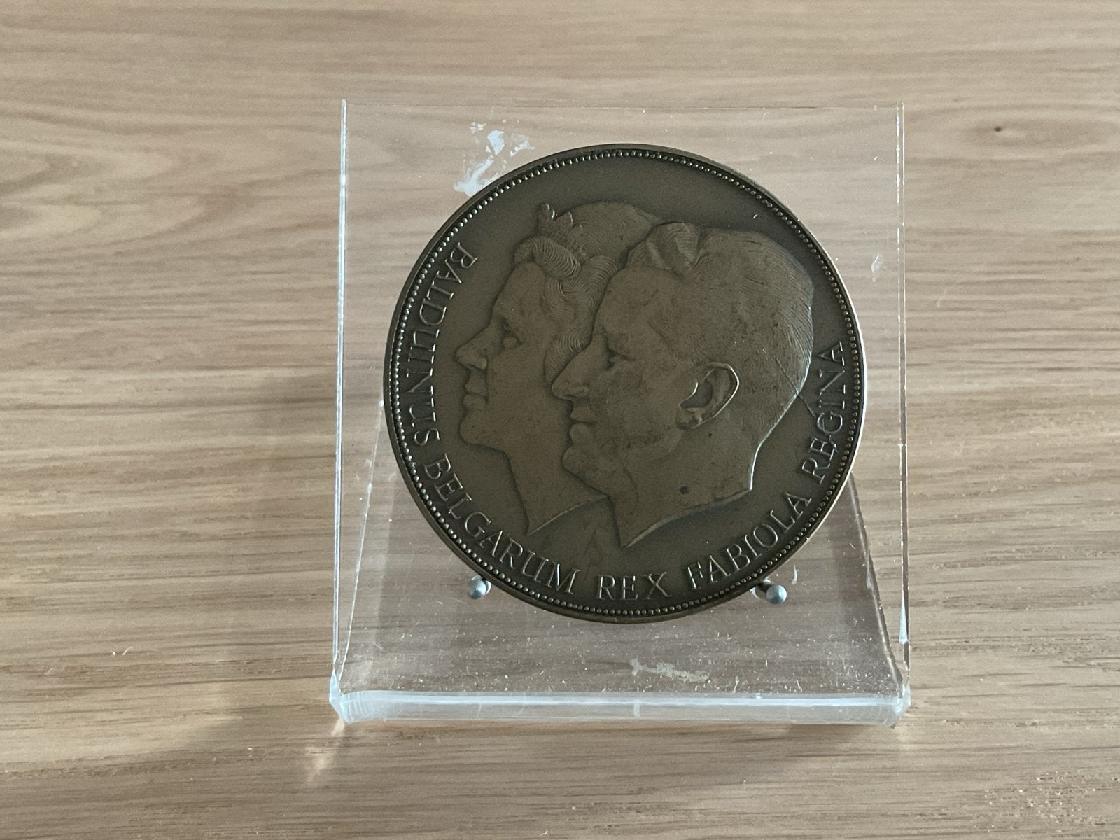 Belgische herdenkingsmunt Boudewijn en Fabiola, Ophalen of Verzenden, Brons, Losse munt
