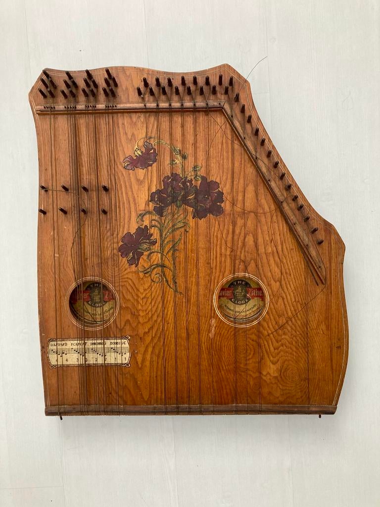 Klavier Zither – Globe ca. 1900 | Leuk decorstuk, Muziek en Instrumenten, Snaarinstrumenten | Overige, Ophalen, Gebruikt, Overige typen