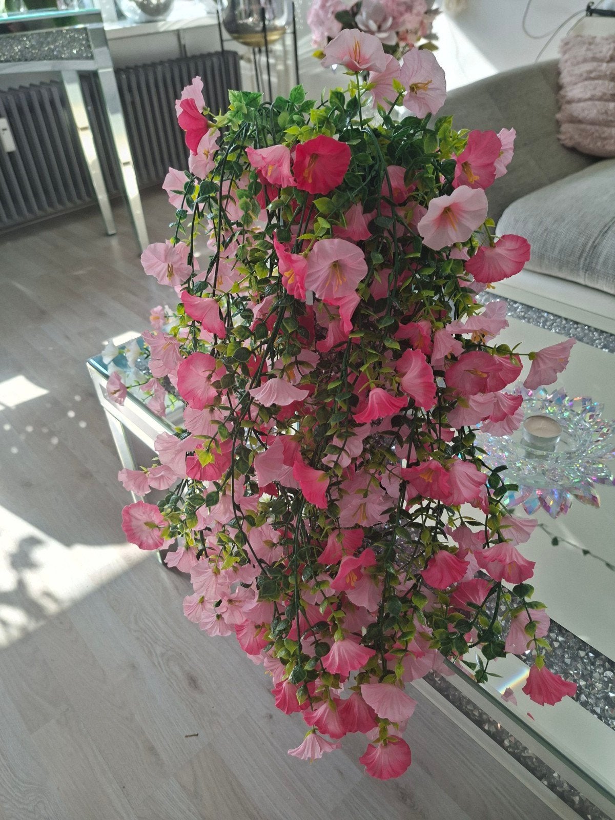 Kunstmatige hangplant  met Bloemen-Decoratieve Vine  7pcs, Ophalen of Verzenden, Overige soorten, Minder dan 100 cm