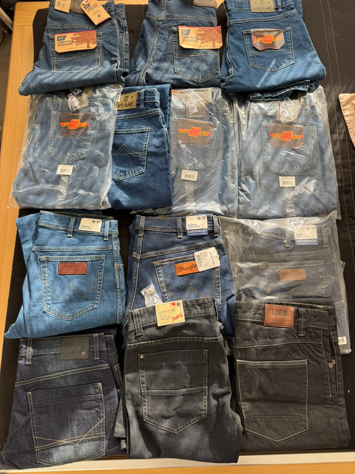 15 nieuwe merk spijkerbroeken heren 36/32, Ophalen of Verzenden, Nieuw, Blauw, Overige jeansmaten