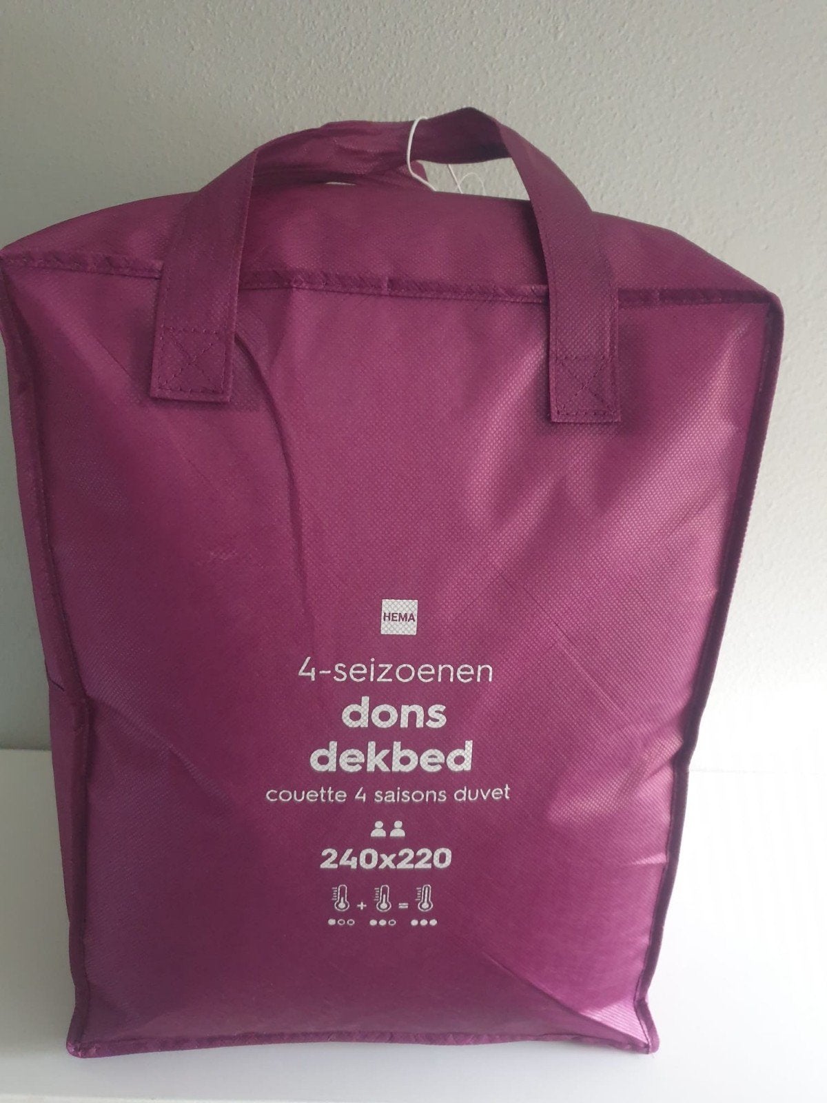 Nieuw HEMA 4-seizoenen dons dekbed 240x220, Overige kleuren, Lits-jumeaux, Nieuw, Dons en Veren