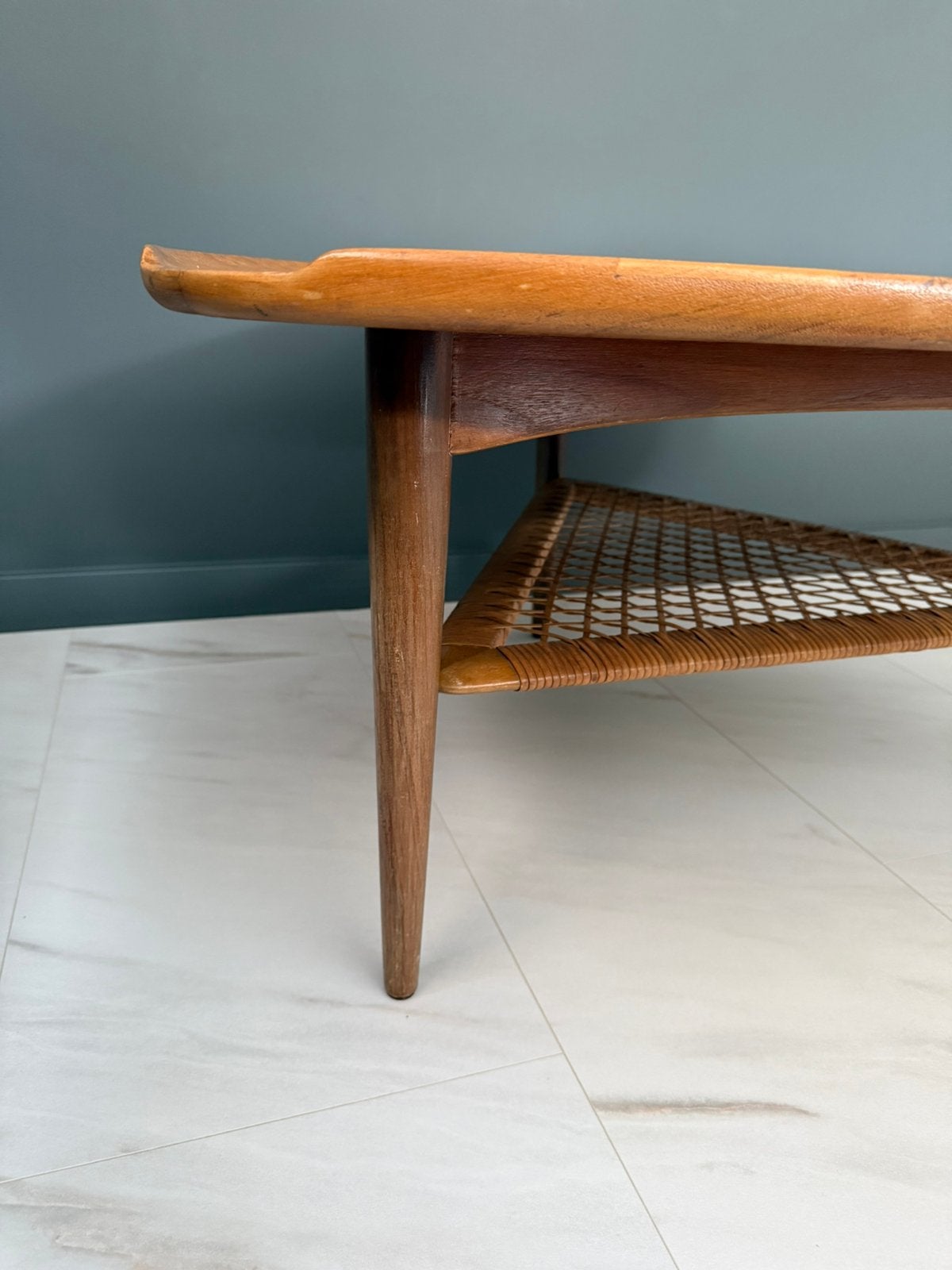 Salontafel Poul Jensen voor silkeborg denmark, Ophalen, Gebruikt, 100 tot 150 cm, Teakhout