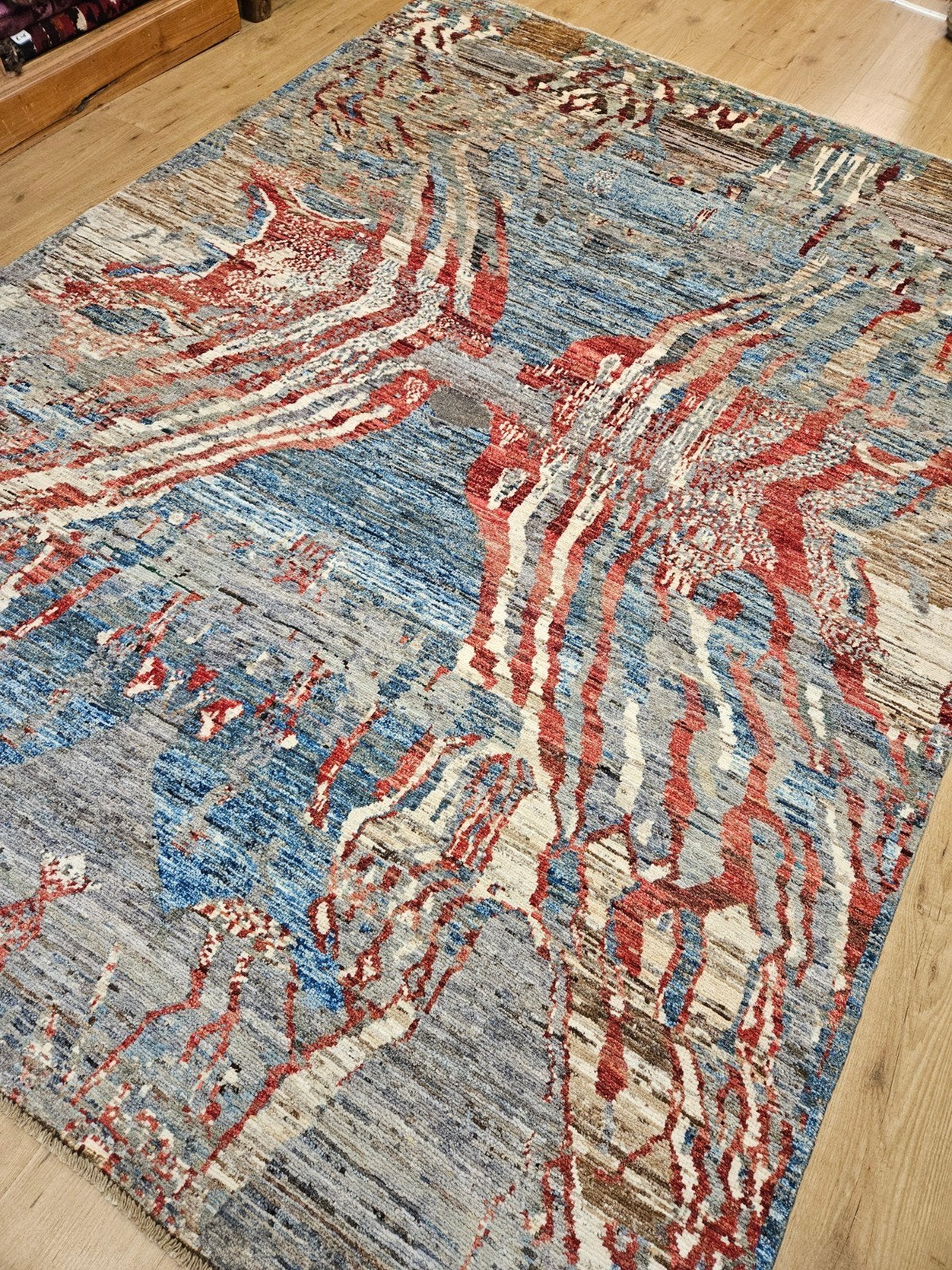 Handgeknoopt oosters tapijt modern design 283x206, Info@SlatsAntiek.nl, Perzisch, Vof Slats Antiek, Ophalen of Verzenden