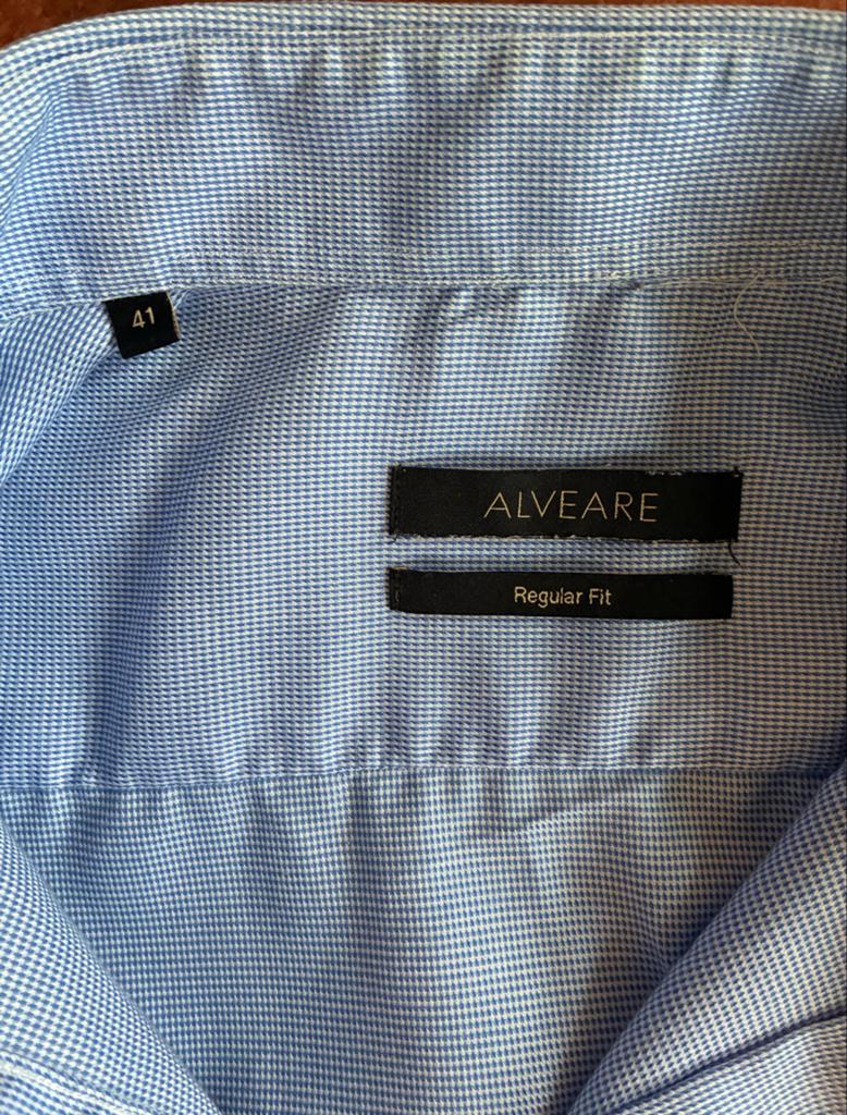 Alveare Regular Fit overhemd - Halswijdte 41, Ophalen of Verzenden, Zo goed als nieuw, Blauw, Halswijdte 41/42 (L)