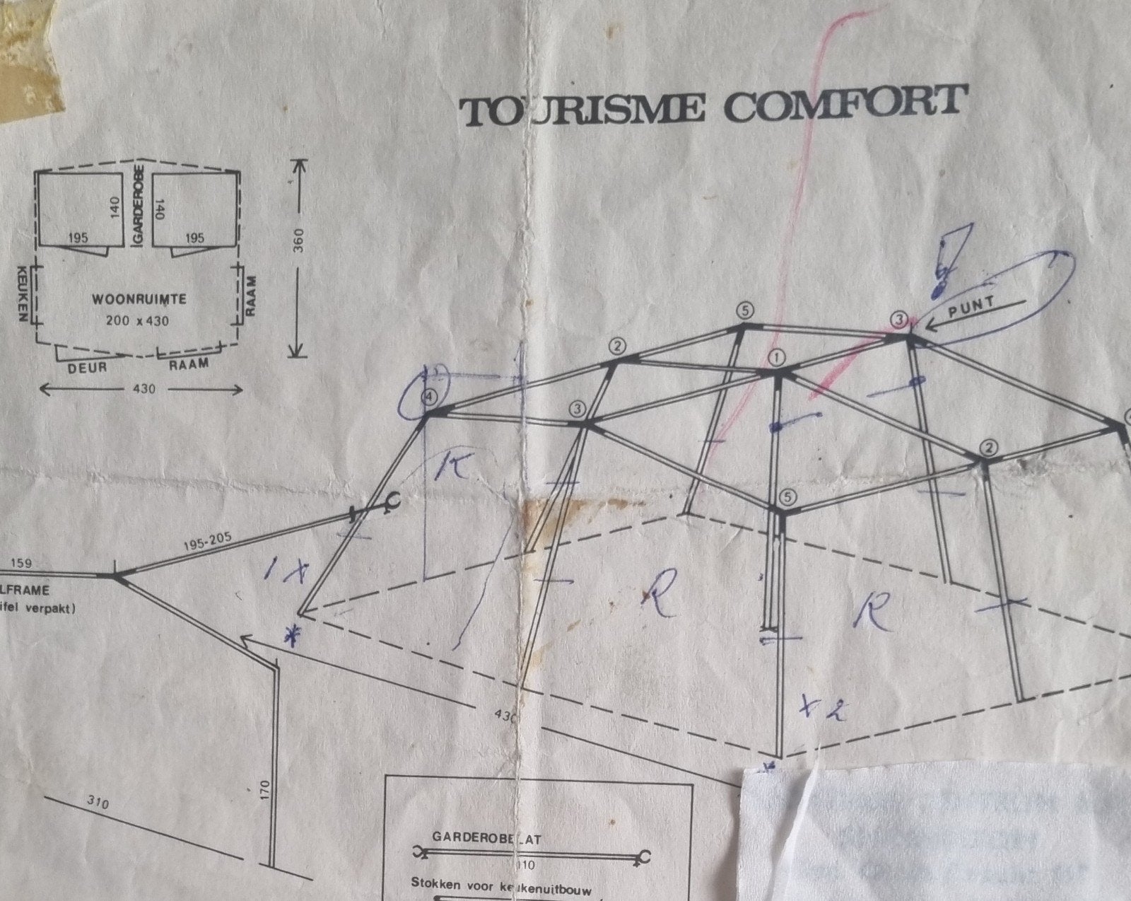 Tent toerisme comfort, Ophalen, Gebruikt