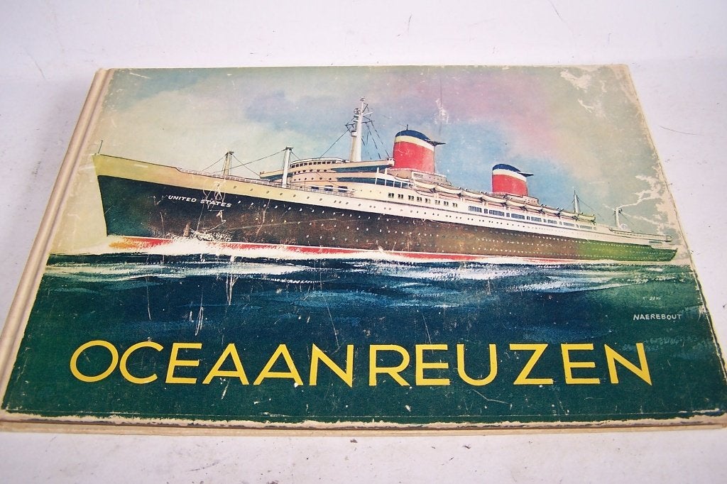 Plaatjesalbum - Oceaanreuzen - Circa 1950. Compleet/izgs., Boeken, Prentenboeken en Plaatjesalbums, Ophalen of Verzenden, Zo goed als nieuw