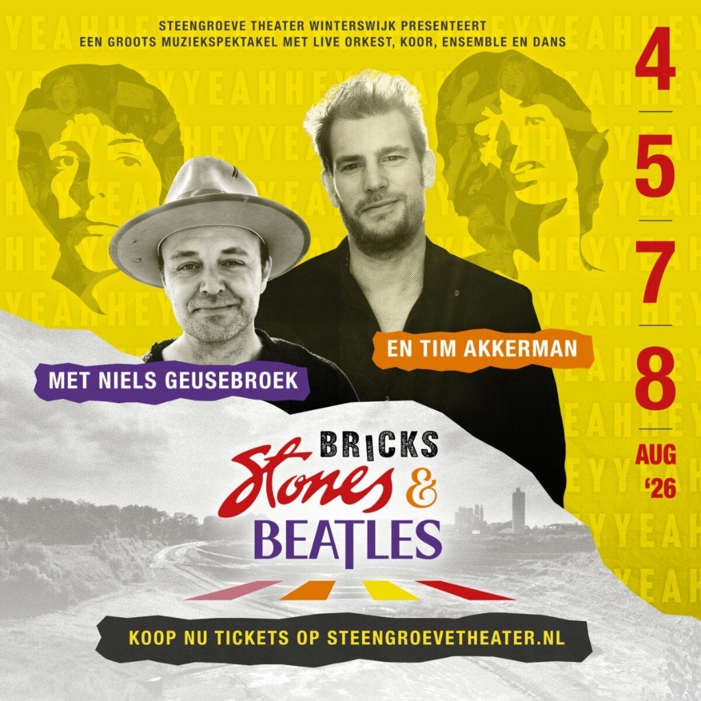 Tickets Steengroevetheater Bricks, Stones en Beatles, Twee personen