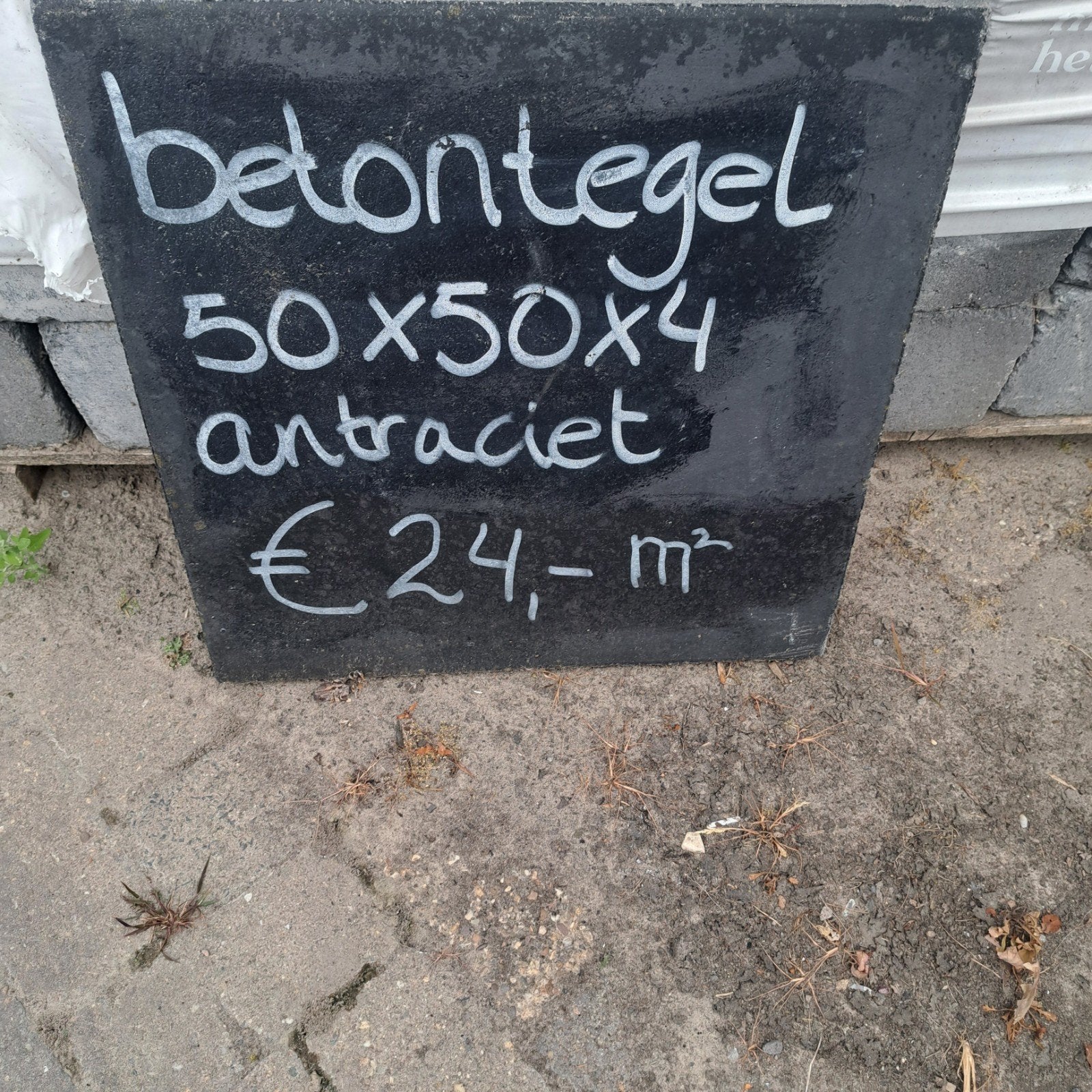 Betontegel antraciet, Ophalen of Verzenden, Beton, Terrastegels
