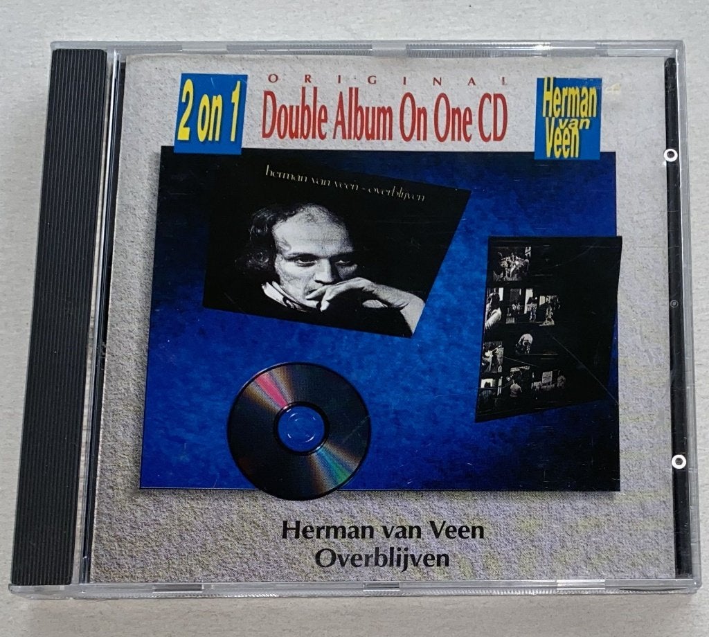 Herman van Veen - Overblijven 2 on 1 cd, Ophalen of Verzenden, Gebruikt, Levenslied of Smartlap