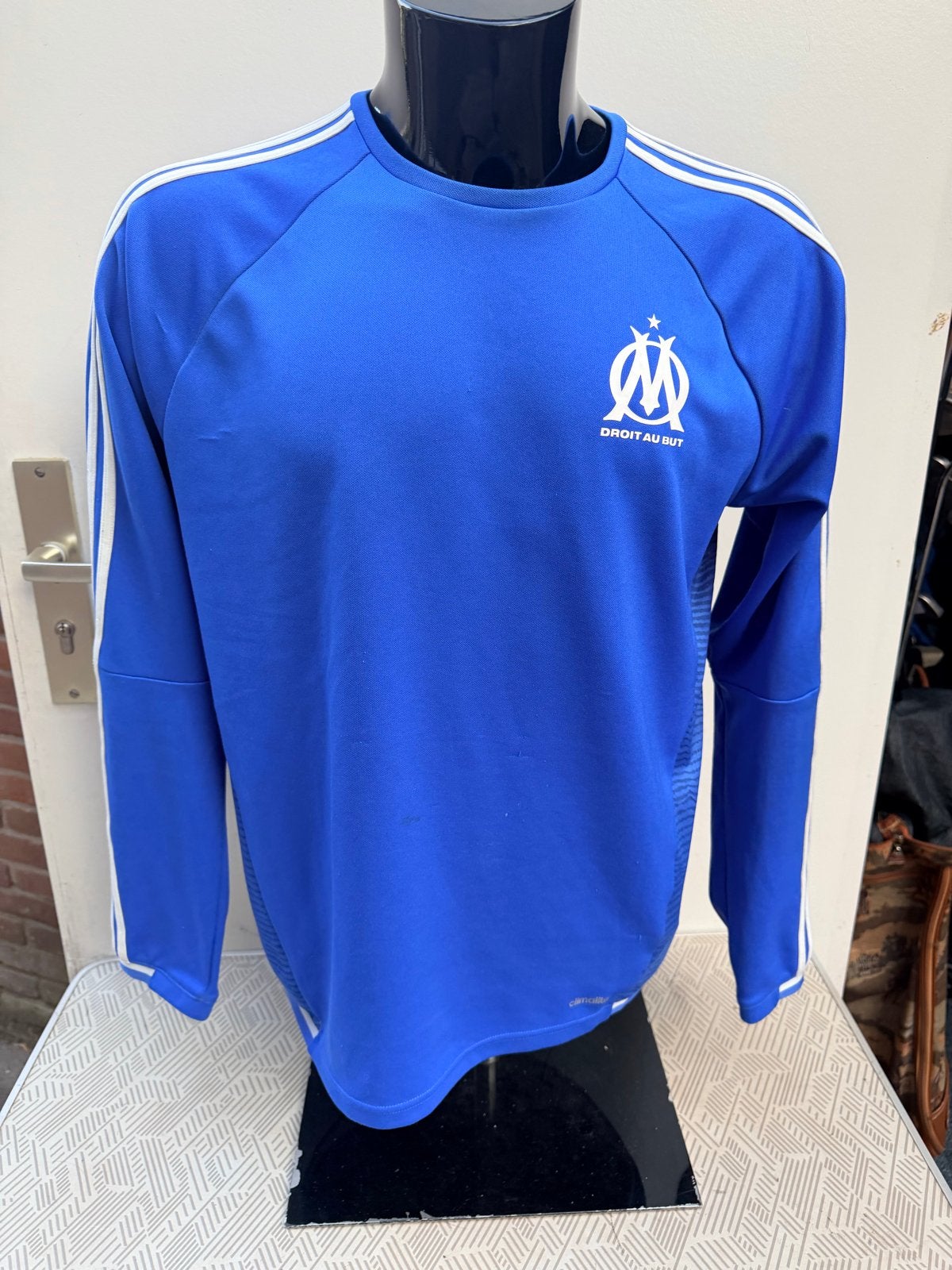 Adidas Olympique Marseille Trainingstrui Maat L 2015, Maat 52/54 (L), Blauw, Ophalen of Verzenden, Zo goed als nieuw