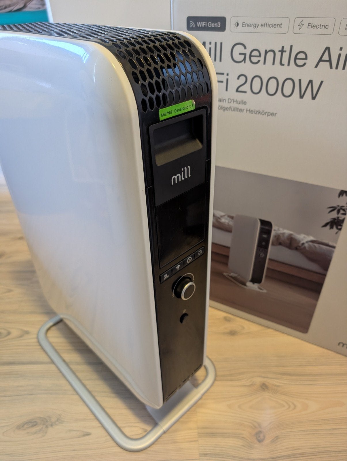 Mill Gentle Air WiFi 2000W Gen3 met doos en 3 jaar garantie, Doe-het-zelf en Verbouw, Verwarming en Radiatoren, 30 tot 80 cm, Kachel