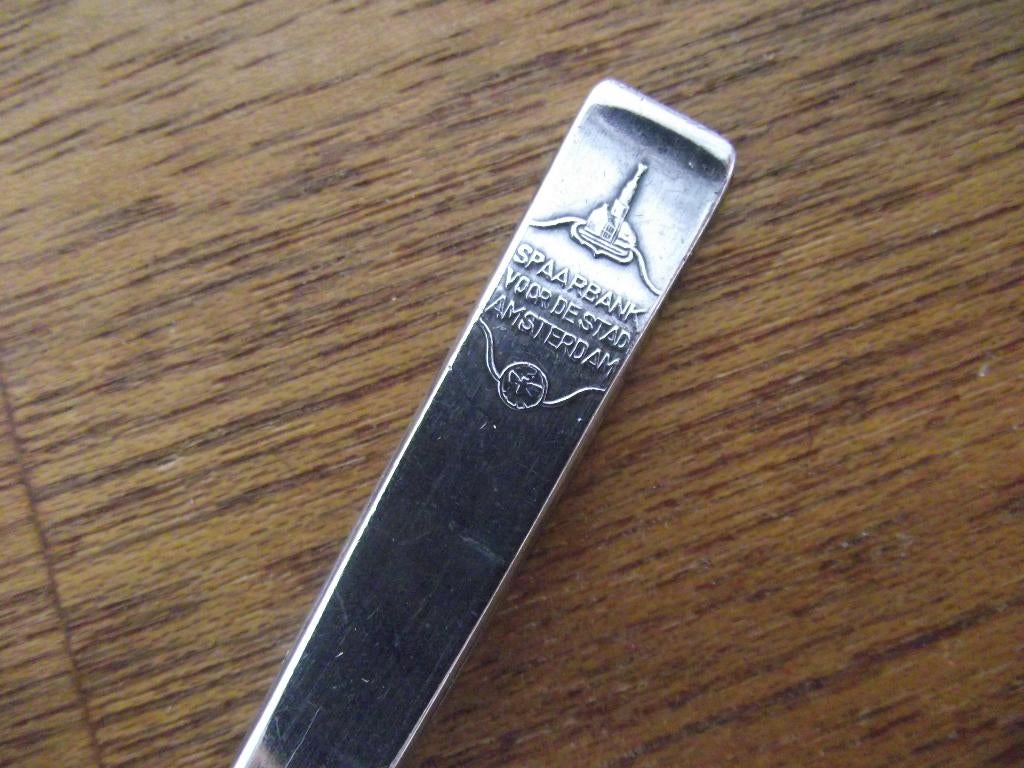 verzilverd lepel Spaarbank voor de Stad Amsterdam Sola 1961, Ophalen of Verzenden