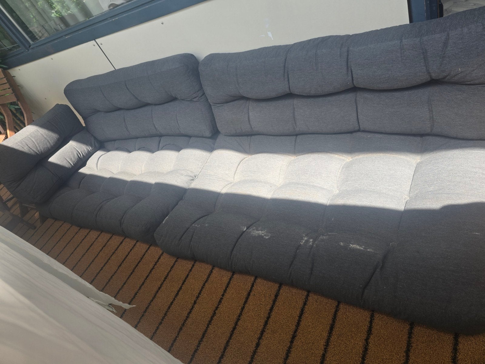 Palletkussens voor 2 banken (120x80) met rug- en zijkant, Ophalen, Gebruikt, Overige materialen