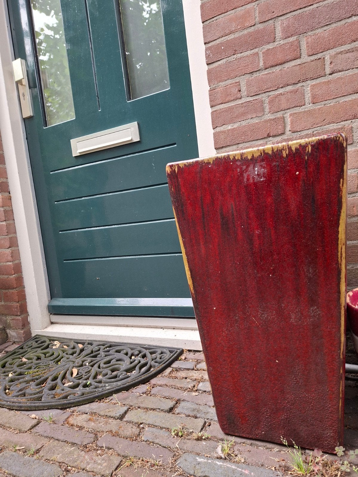 Mooiie hoge planten bak keramiek geglazuurd nieuw, Tuin en Terras, Bloembakken en Plantenbakken, Ophalen, Nieuw, Rond, Minder dan 30 cm