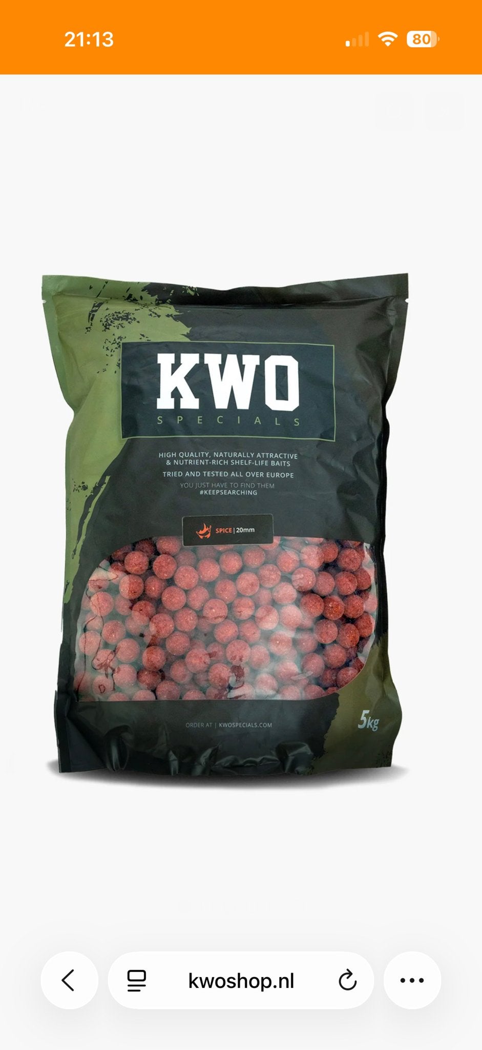 KWO Specials Spice Boilies 20mm 5kg, Ophalen, Nieuw, Overige typen