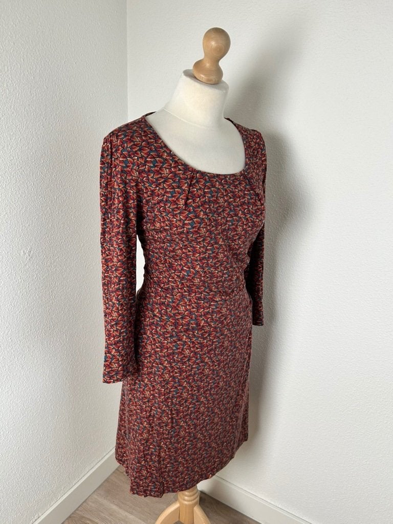 King Louie maat XL prachtige herfst mona jurk 2642, Maat 46/48 (XL) of groter, Ophalen of Verzenden, Zo goed als nieuw, Knielengte