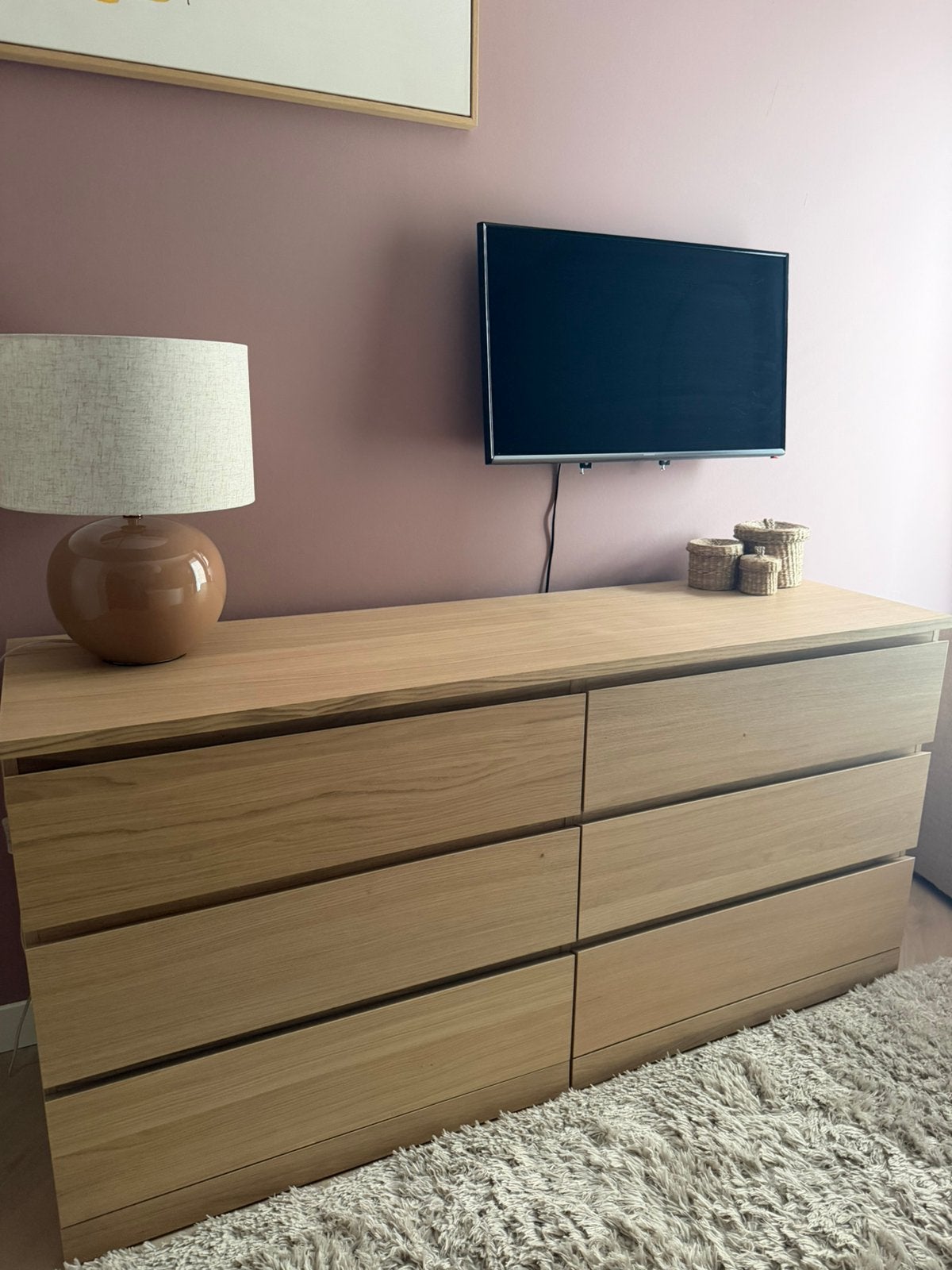 Originele Ikea Malm kast | eiken | 160x48x78 cm | 6 lades, Ophalen, 50 tot 100 cm, Zo goed als nieuw, Minder dan 100 cm