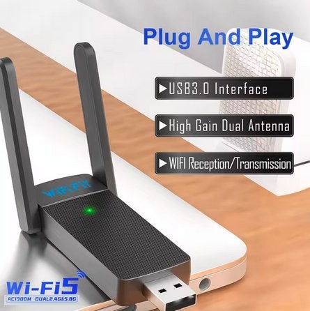 1300Mbps Broadcom A-merk USB 3.0 Usb Wifi Adapter, Computers en Software, Netwerkkaarten, Nieuw, Extern, Ophalen of Verzenden