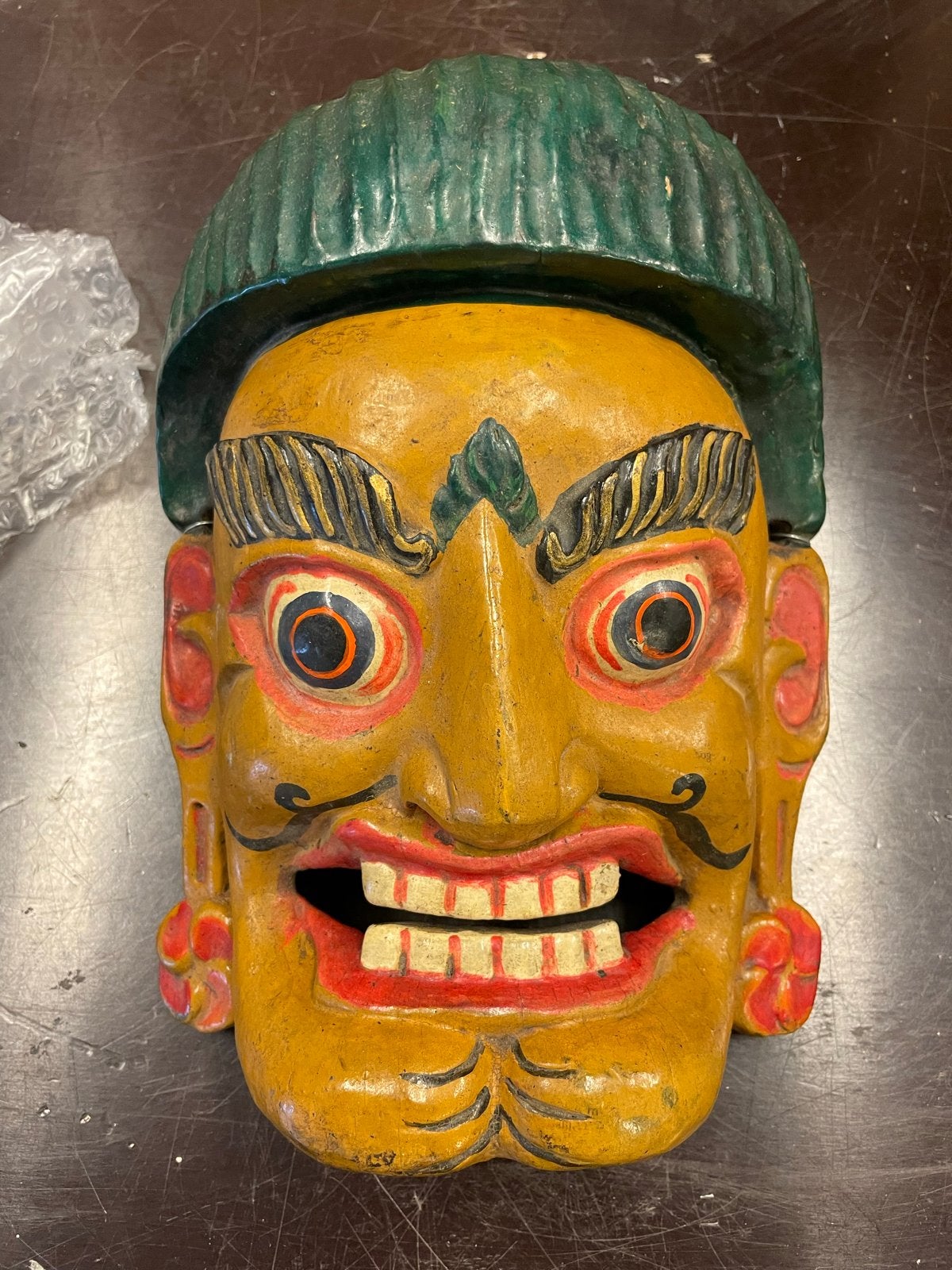 houten beschermer- of demonenmasker uit de Himalaya-regio, Hout, Masker, Handgemaakt, Ophalen of Verzenden