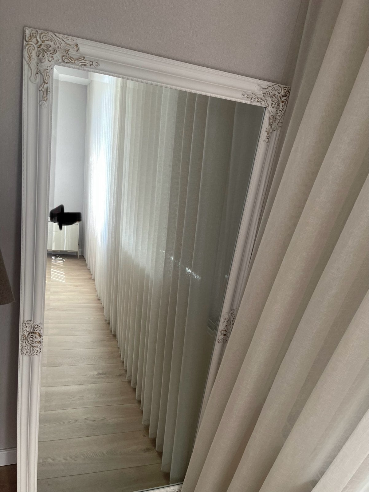 Jysk Spiegel NORDBORG 72x162 wit, Ophalen, Zo goed als nieuw, 150 tot 200 cm, Rechthoekig