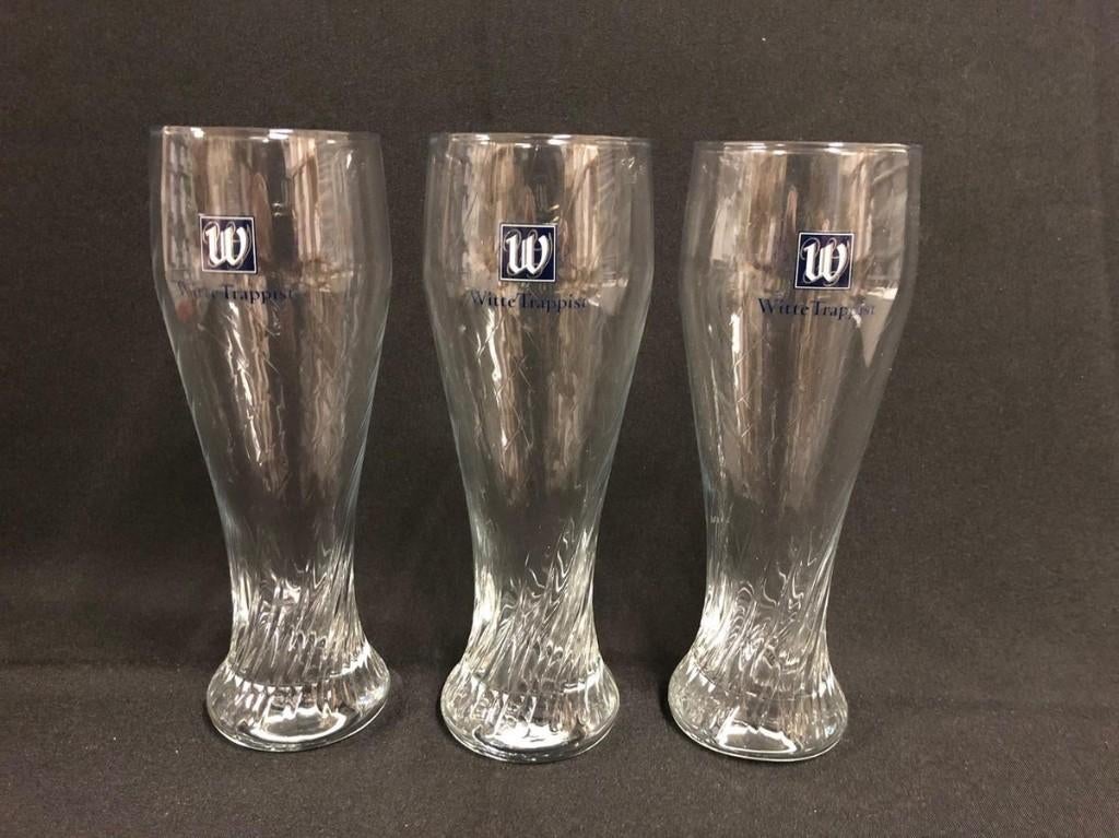 La Trappe Witte Trappist Set 3 x 50cl nieuwe bierglazen, Ophalen of Verzenden, Nieuw, Glas of Glazen, La Trappe