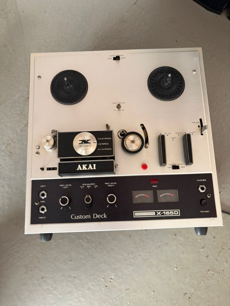 AKAI X-165D Custom Deck spoelenbandrecorder, Ophalen of Verzenden, Bandrecorder, Met stofkap