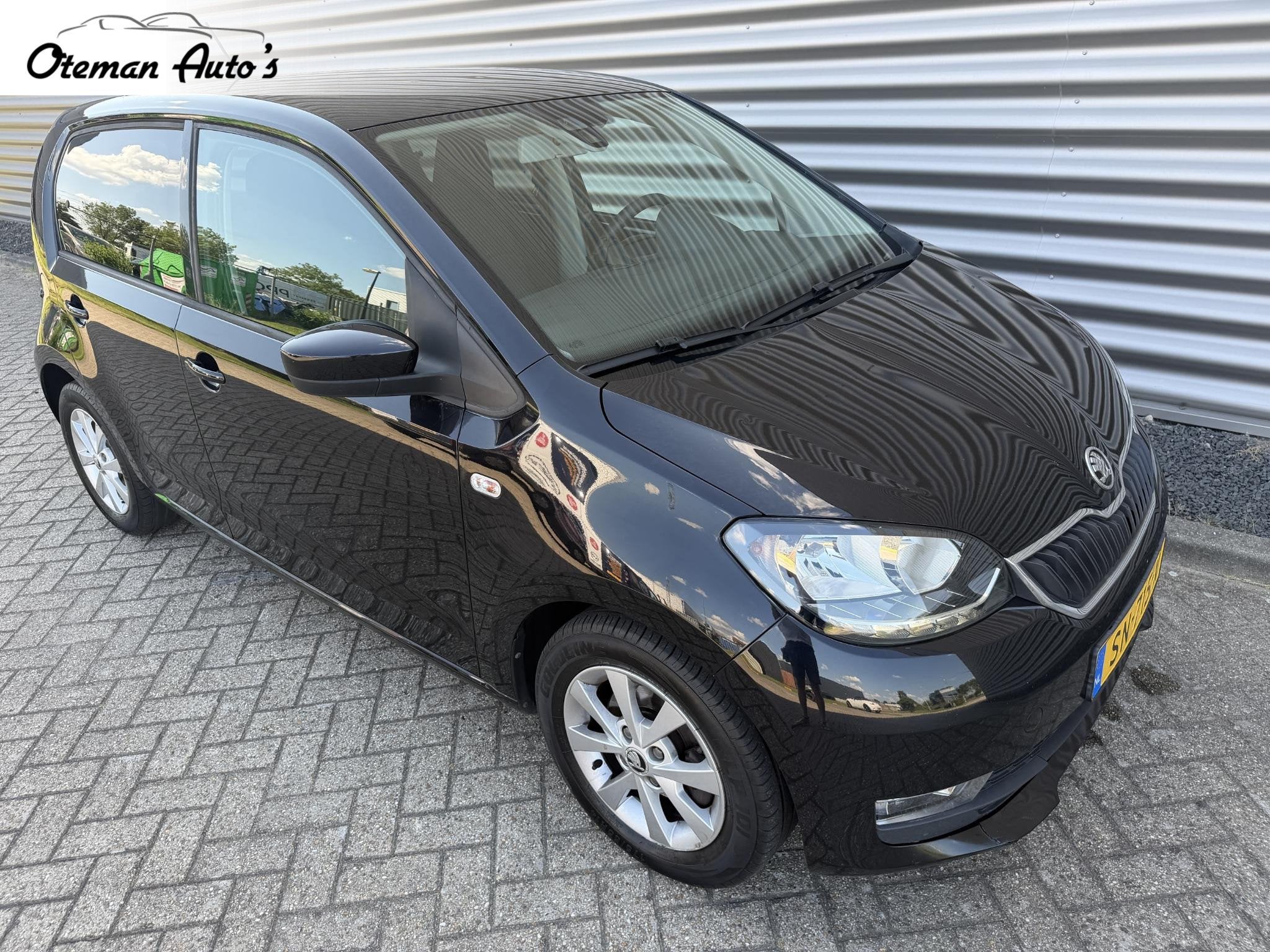Skoda Citigo 1.0 Greentech Ambition Cruise Control Airco, Auto's, Voorwielaandrijving, Stof, Gebruikt, Zwart