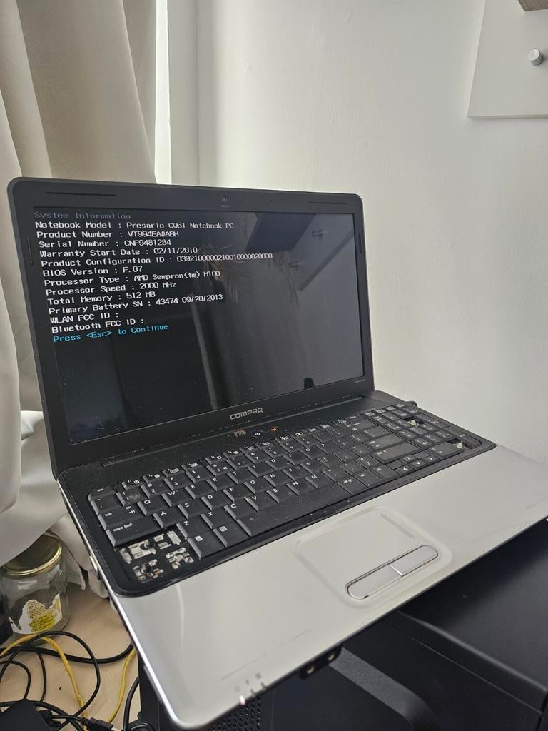Compaq Presario CQ61 Laptop, Ophalen, Hp, Gebruikt, HDD