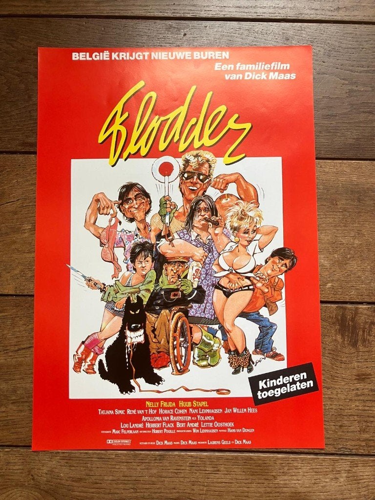 Flodder orginele poster, Ophalen of Verzenden, Zo goed als nieuw, A1 t/m A3, Film en Tv