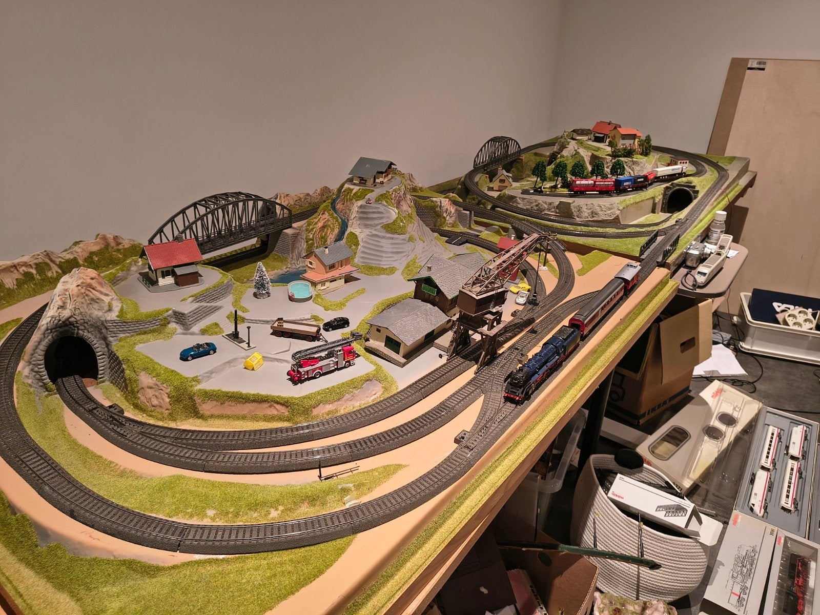 Partij Märklin H0 digitale modeltreinen, C Rails en banen, Ophalen, Wisselstroom, Treinset, Zo goed als nieuw