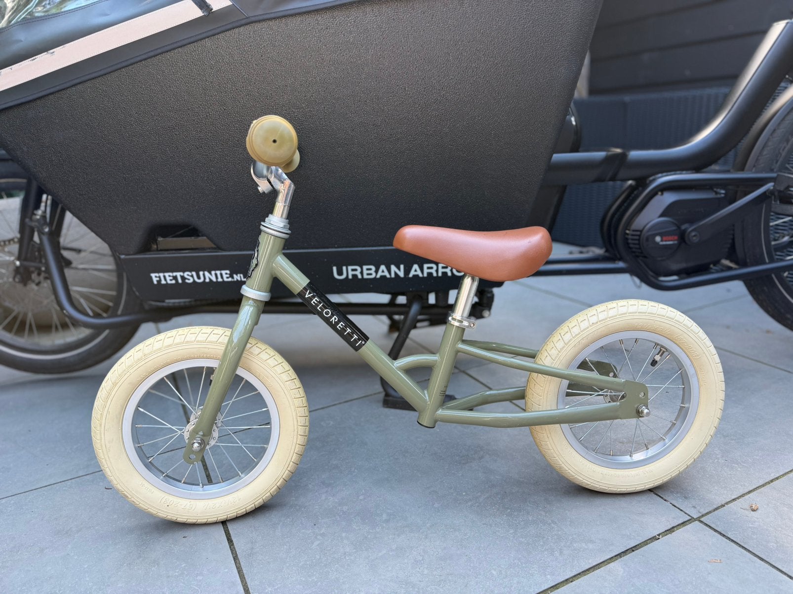Veloretti Tricycle groen loopfiets, Fietsen en Brommers, Ophalen, Zo goed als nieuw, Minder dan 16 inch