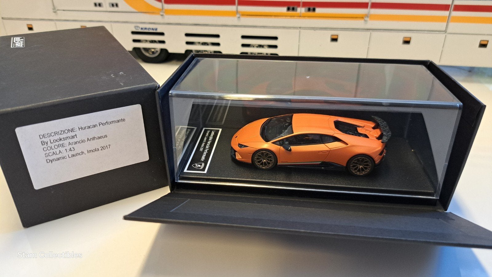 Looksmart  Lamborghini Huracan Performante Arancio Ant., Overige merken, Auto, Ophalen of Verzenden, Zo goed als nieuw