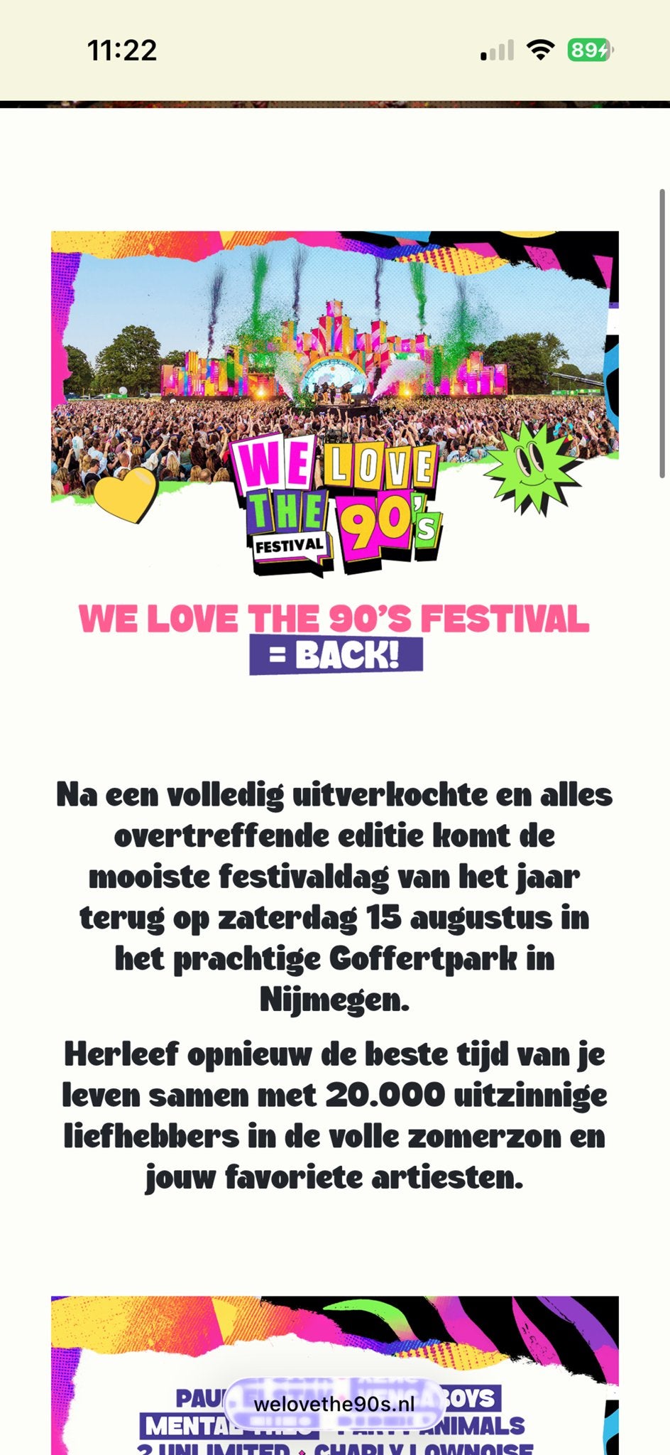 We love the 90’s, Nijmegen, 1 ticket - normaal -, Tickets en Kaartjes, Eén persoon
