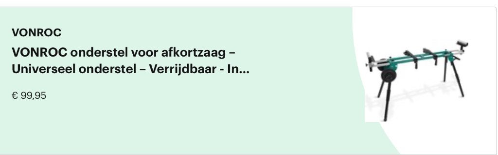 Verrijdbare, Universeel onderstel voor een afkortzaag, Ophalen, Nieuw