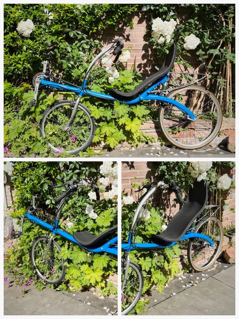 Ligfiets M5 met bovenstuur, Fietsen en Brommers, Fietsen | Ligfietsen, Gebruikt, Velgrem, Bovenstuur, Ophalen