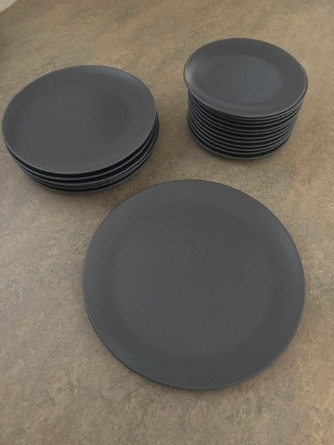serviesgoed Ikea antraciet blauw/grijs, Ophalen, Overige materialen, IKEA, Zo goed als nieuw